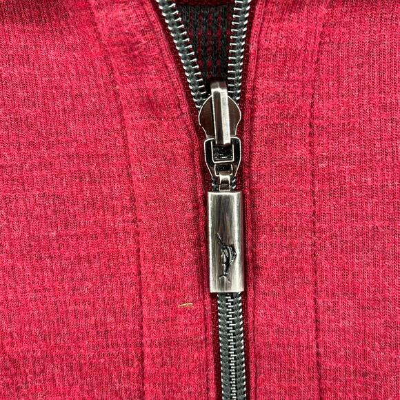 TOMMY BAHAMA Sweater Mens XL Flip Side 1/2 Zip Reversible Cotton Blend Red - Picture 11 of 16